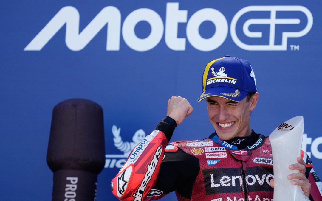 Marc Márquez triunfa en el GP de Aragón y acecha ya el liderato de Jorge Martín en MotoGP